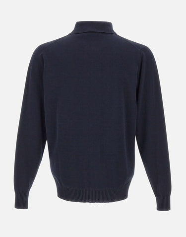 FILIPPO DE LAURENTIIS Cardigan con collo polo BLUE Uomo 