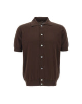 FILIPPO DE LAURENTIIS Camicia in maglia di cotone BROWN Uomo 