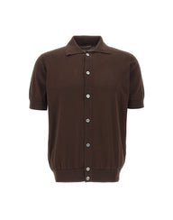 FILIPPO DE LAURENTIIS Camicia in maglia di cotone BROWN Uomo 