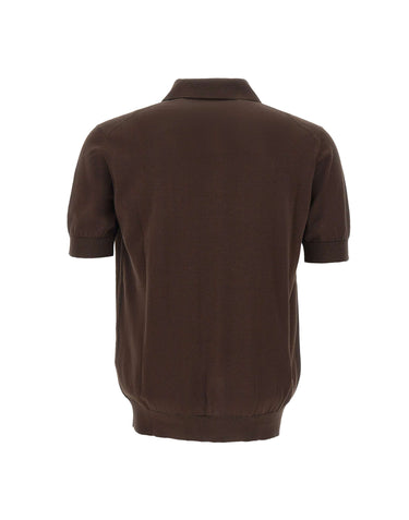 FILIPPO DE LAURENTIIS Camicia in maglia di cotone BROWN Uomo 