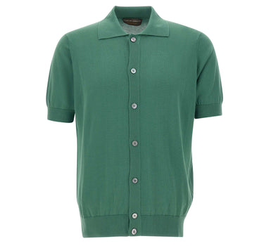 FILIPPO DE LAURENTIIS Camicia in maglia di cotone GREEN Uomo 