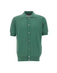 FILIPPO DE LAURENTIIS Camicia in maglia di cotone GREEN Uomo 