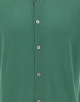 FILIPPO DE LAURENTIIS Camicia in maglia di cotone GREEN Uomo 