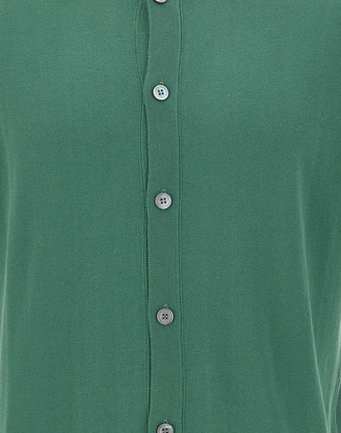 FILIPPO DE LAURENTIIS Camicia in maglia di cotone GREEN Uomo 