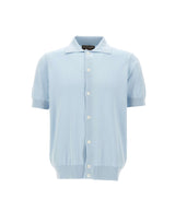 FILIPPO DE LAURENTIIS Camicia in maglia di cotone Light Blue Uomo 