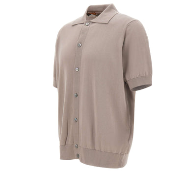 FILIPPO DE LAURENTIIS Camicia in maglia di cotone GREY Uomo 