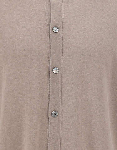 FILIPPO DE LAURENTIIS Camicia in maglia di cotone GREY Uomo 