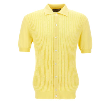 FILIPPO DE LAURENTIIS Camicia in maglia dicotone YELLOW Uomo 