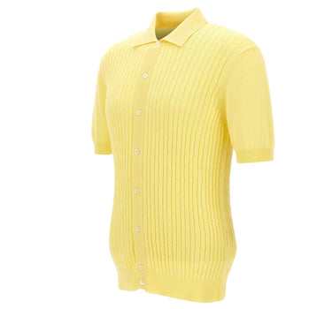 FILIPPO DE LAURENTIIS Camicia in maglia dicotone YELLOW Uomo 