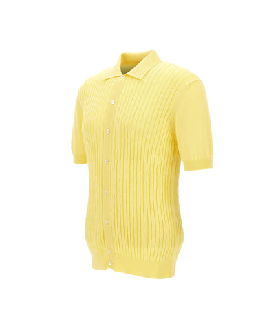 FILIPPO DE LAURENTIIS Camicia in maglia dicotone YELLOW Uomo 