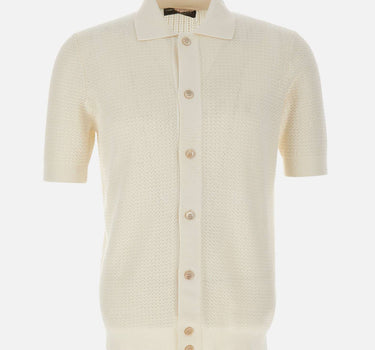 FILIPPO DE LAURENTIIS Camicia in maglia di cotone WHITE Uomo 