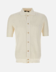 FILIPPO DE LAURENTIIS Camicia in maglia di cotone WHITE Uomo 