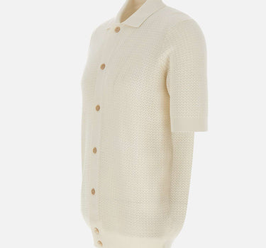 FILIPPO DE LAURENTIIS Camicia in maglia di cotone WHITE Uomo 
