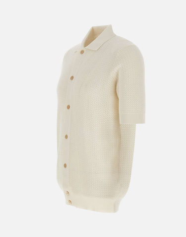 FILIPPO DE LAURENTIIS Camicia in maglia di cotone WHITE Uomo 