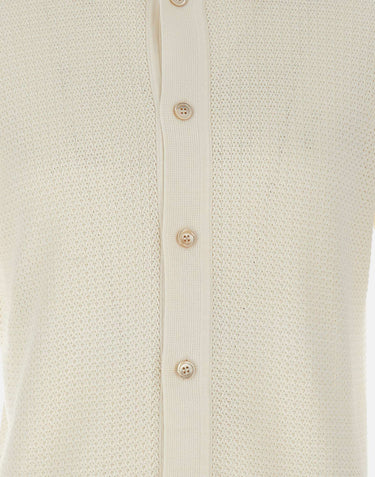 FILIPPO DE LAURENTIIS Camicia in maglia di cotone WHITE Uomo 