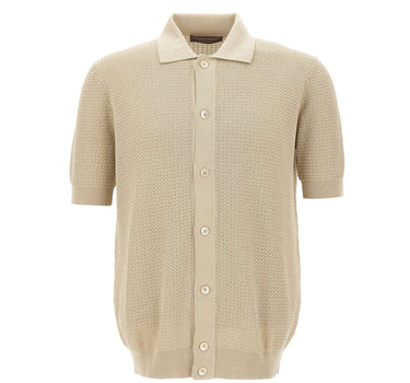 FILIPPO DE LAURENTIIS Camicia in maglia di cotone BEIGE Uomo 