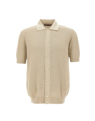 FILIPPO DE LAURENTIIS Camicia in maglia di cotone BEIGE Uomo 