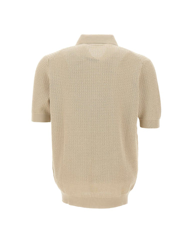 FILIPPO DE LAURENTIIS Camicia in maglia di cotone BEIGE Uomo 