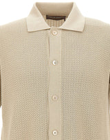 FILIPPO DE LAURENTIIS Camicia in maglia di cotone BEIGE Uomo 