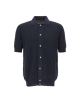 FILIPPO DE LAURENTIIS Camicia in maglia di cotone BLUE Uomo 