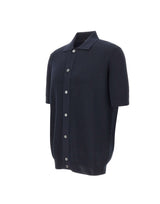 FILIPPO DE LAURENTIIS Camicia in maglia di cotone BLUE Uomo 