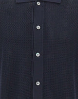 FILIPPO DE LAURENTIIS Camicia in maglia di cotone BLUE Uomo 