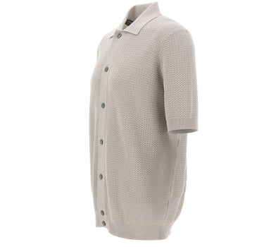FILIPPO DE LAURENTIIS Camicia in maglia di cotone GREY Uomo 