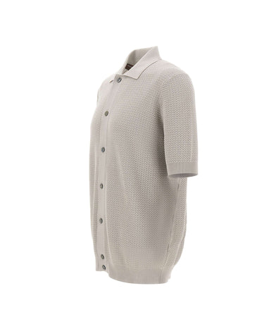 FILIPPO DE LAURENTIIS Camicia in maglia di cotone GREY Uomo 