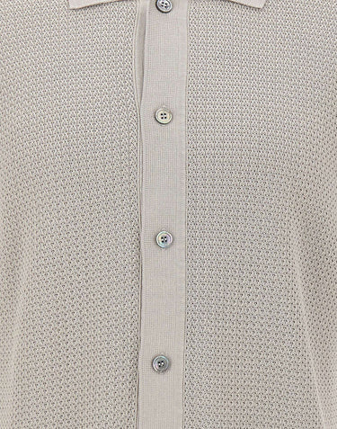 FILIPPO DE LAURENTIIS Camicia in maglia di cotone GREY Uomo 