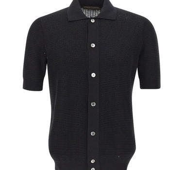 FILIPPO DE LAURENTIIS Camicia in maglia di cotone BLACK Uomo 