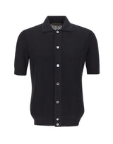 FILIPPO DE LAURENTIIS Camicia in maglia di cotone BLACK Uomo 