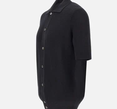FILIPPO DE LAURENTIIS Camicia in maglia di cotone BLACK Uomo 