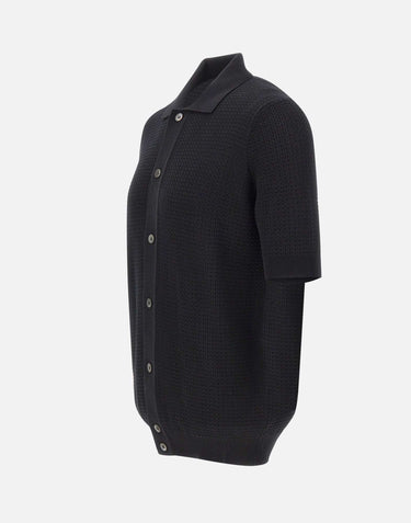 FILIPPO DE LAURENTIIS Camicia in maglia di cotone BLACK Uomo 