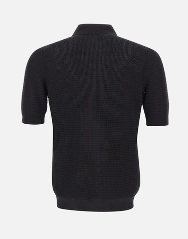 FILIPPO DE LAURENTIIS Camicia in maglia di cotone BLACK Uomo 