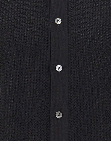 FILIPPO DE LAURENTIIS Camicia in maglia di cotone BLACK Uomo 