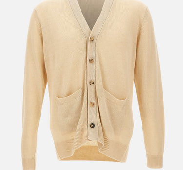 FILIPPO DE LAURENTIIS Cardigan in misto lino BEIGE Uomo 