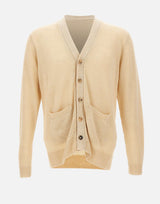 FILIPPO DE LAURENTIIS Cardigan in misto lino BEIGE Uomo 
