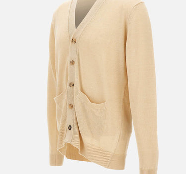 FILIPPO DE LAURENTIIS Cardigan in misto lino BEIGE Uomo 