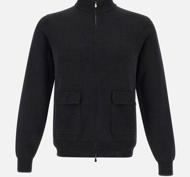 FILIPPO DE LAURENTIIS Maglia in  crepe di cotone BLACK Uomo 