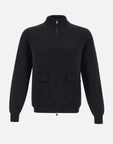 FILIPPO DE LAURENTIIS Maglia in  crepe di cotone BLACK Uomo 