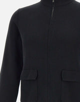 FILIPPO DE LAURENTIIS Maglia in  crepe di cotone BLACK Uomo 