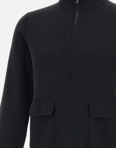 FILIPPO DE LAURENTIIS Maglia in  crepe di cotone BLACK Uomo 