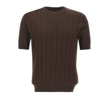 FILIPPO DE LAURENTIIS T-shirt in crepe di cotone BROWN Uomo 