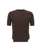 FILIPPO DE LAURENTIIS T-shirt in crepe di cotone BROWN Uomo 