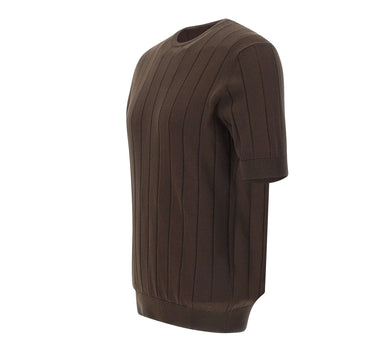 FILIPPO DE LAURENTIIS T-shirt in crepe di cotone BROWN Uomo 