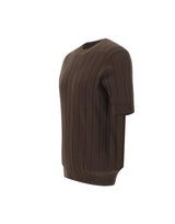 FILIPPO DE LAURENTIIS T-shirt in crepe di cotone BROWN Uomo 