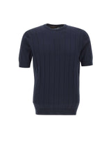 FILIPPO DE LAURENTIIS T-shirt in crepe di cotone BLUE Uomo 