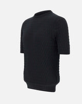 FILIPPO DE LAURENTIIS Maglia in crepe di cotone BLACK Uomo 