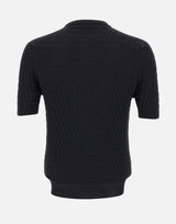 FILIPPO DE LAURENTIIS Maglia in crepe di cotone BLACK Uomo 