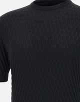 FILIPPO DE LAURENTIIS Maglia in crepe di cotone BLACK Uomo 